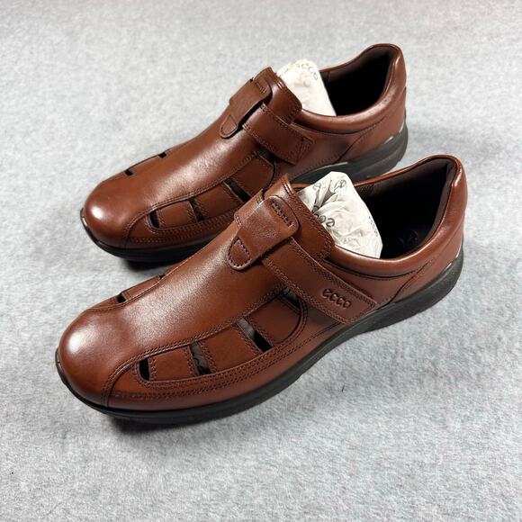 ECCO Brown Leather Fisherman Sandals Mens 45 EU 11-11.5M